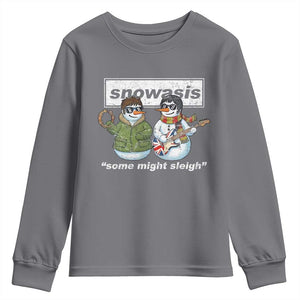 Snowasis Some Might Sleigh Christmas Youth Sweatshirt Funny Music Lovers Snowman Singers Band TS10 Charcoal Print Your Wear