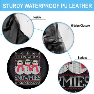Chillin With My Snowmies Spare Tire Cover Funny Snowman Christmas Kids Boys Ugly Xmas TS10 Print Your Wear