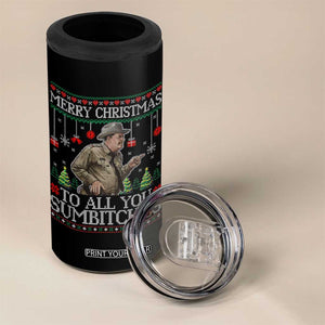 Merry Christmas Sumbitches 4 in 1 Can Cooler Tumbler Funny Smokey Retro 80s Movie The Bandit Ugly Xmas TS10 Print Your Wear