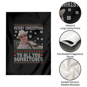Merry Christmas To All You Sumbitches Garden Flag Funny Ugly Xmas Retro 80s Movie TS10 Print Your Wear