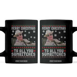 Merry Christmas To All You Sumbitches Coffee Mug Funny Ugly Xmas Retro 80s Movie TS10 Black Print Your Wear