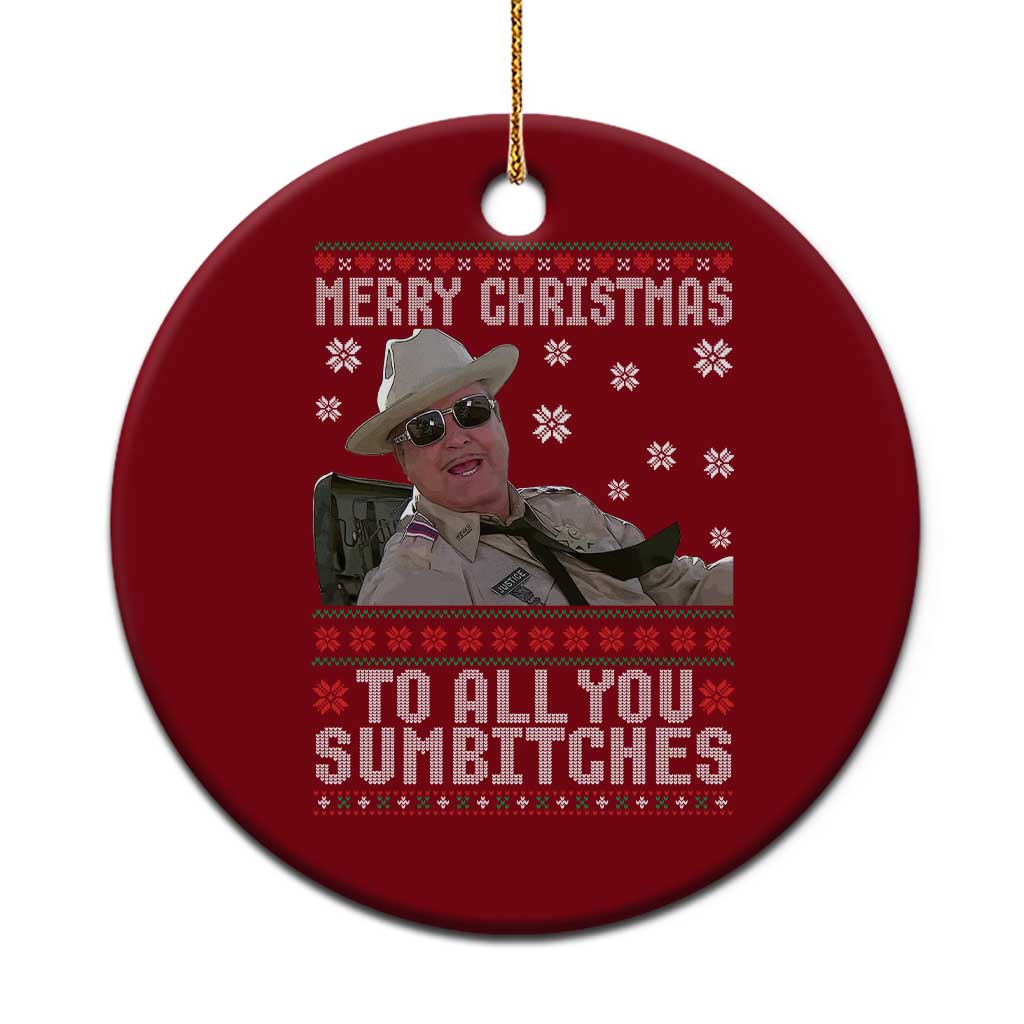 Merry Christmas To All You Sumbitches Ceramic Ornament Funny Ugly Xmas Retro 80s Movie TS10 1pc Red Print Your Wear