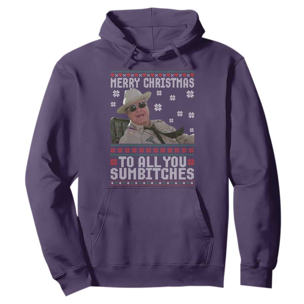 Merry Christmas To All You Sumbitches Hoodie Funny Ugly Xmas Retro 80s Movie TS10 Purple Print Your Wear