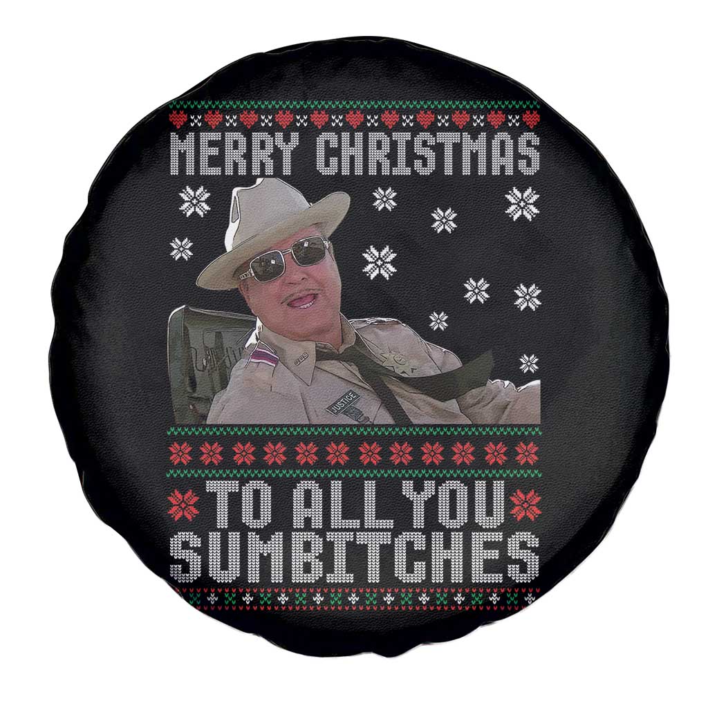 Merry Christmas To All You Sumbitches Spare Tire Cover Funny Ugly Xmas Retro 80s Movie TS10 Print Your Wear