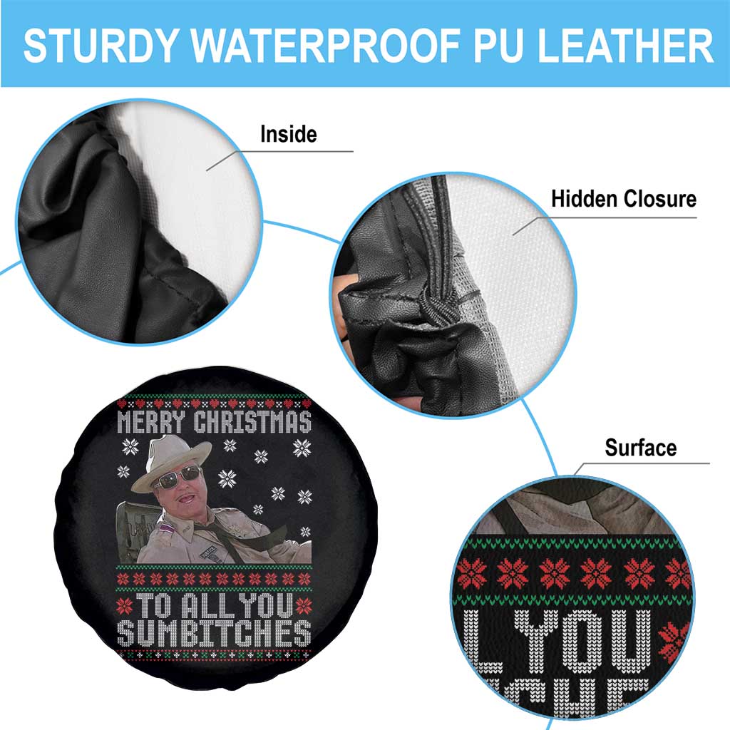 Merry Christmas To All You Sumbitches Spare Tire Cover Funny Ugly Xmas Retro 80s Movie TS10 Print Your Wear