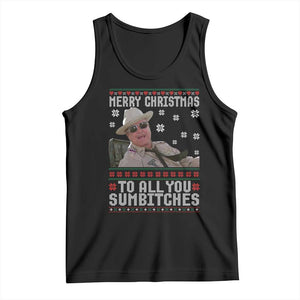 Merry Christmas To All You Sumbitches Tank Top Funny Ugly Xmas Retro 80s Movie TS10 Black Print Your Wear