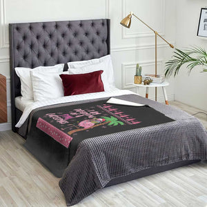 I Am Dreaming Of A Pink Christmas Throw Blanket Family Trip Santa Flamingo Palm Tree Ugly Xmas TS10 Print Your Wear