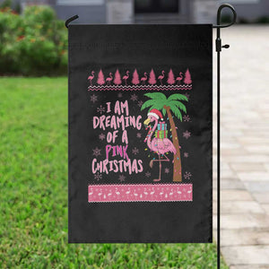 I Am Dreaming Of A Pink Christmas Garden Flag Family Trip Santa Flamingo Palm Tree Ugly Xmas TS10 Print Your Wear