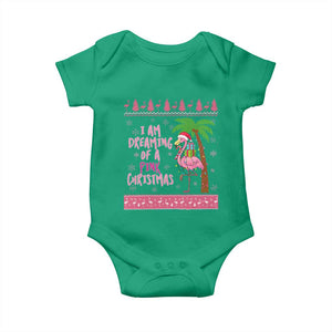 I Am Dreaming Of A Pink Christmas Baby Onesie Family Trip Santa Flamingo Palm Tree Ugly Xmas TS10 Irish Green Print Your Wear