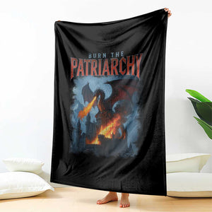 Vintage 90s Feminism Dragon Throw Blanket Burn the Patriarchy TS10 Print Your Wear