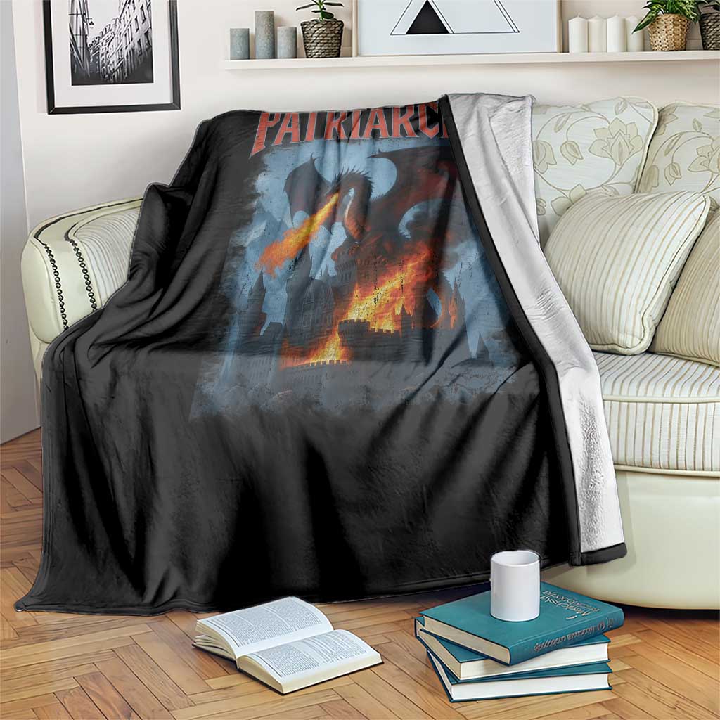 Vintage 90s Feminism Dragon Throw Blanket Burn the Patriarchy TS10 Print Your Wear