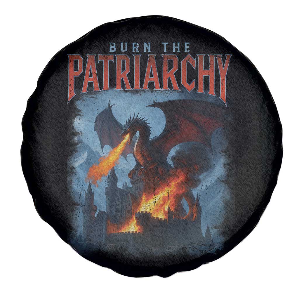 Vintage 90s Feminism Dragon Spare Tire Cover Burn the Patriarchy TS10 Print Your Wear