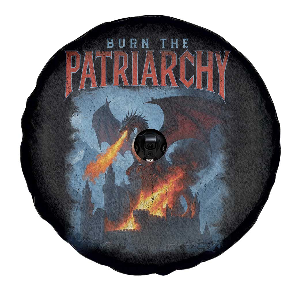 Vintage 90s Feminism Dragon Spare Tire Cover Burn the Patriarchy TS10 Print Your Wear