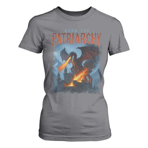 Vintage 90s Feminism Dragon T Shirt For Women Burn the Patriarchy TS10 Charcoal Print Your Wear