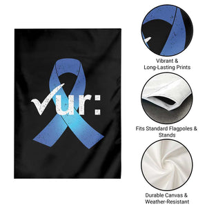 Colon Cancer Awareness Garden Flag Blue Ribbon Colonoscopy Colorectal TS10 Print Your Wear