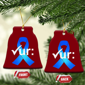 Colon Cancer Awareness Ceramic Ornament Blue Ribbon Colonoscopy Colorectal TS10 Print Your Wear