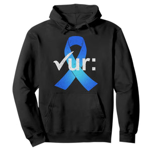 Colon Cancer Awareness Hoodie Blue Ribbon Colonoscopy Colorectal TS10 Black Print Your Wear