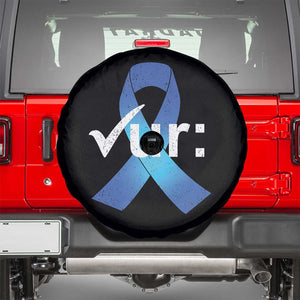 Colon Cancer Awareness Spare Tire Cover Blue Ribbon Colonoscopy Colorectal TS10 Black Print Your Wear