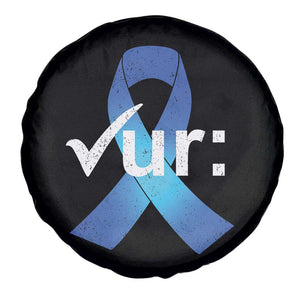 Colon Cancer Awareness Spare Tire Cover Blue Ribbon Colonoscopy Colorectal TS10 Print Your Wear