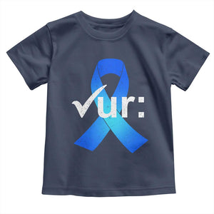 Colon Cancer Awareness Toddler T Shirt Blue Ribbon Colonoscopy Colorectal TS10 Navy Print Your Wear