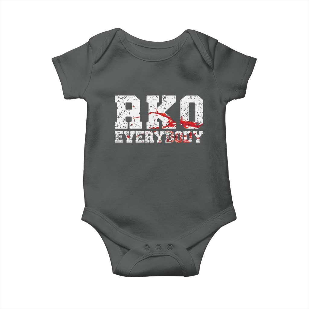 RKO Everybody Blood Baby Onesie - TS10 Dark Heather Print Your Wear