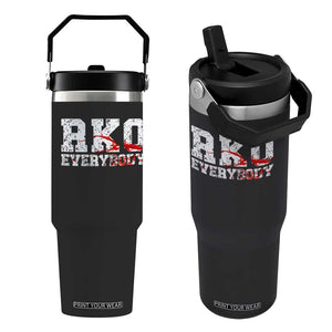 RKO Everybody Blood Flip Straw Tumbler TS10 One Size: 30 oz Black Print Your Wear