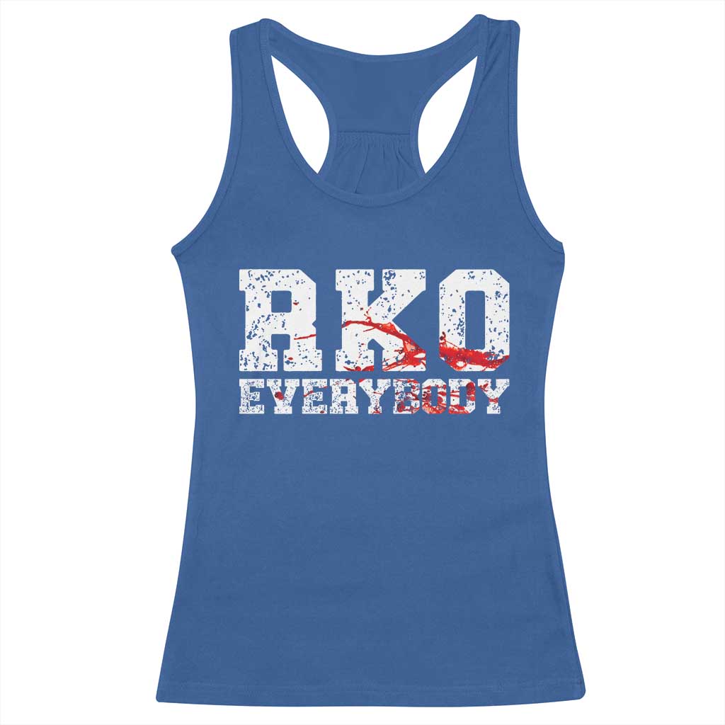 RKO Everybody Blood Racerback Tank Top TS10 Royal Blue Print Your Wear