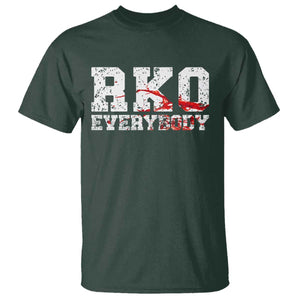 RKO Everybody Blood T Shirt - Wrestling Fan Graphic Tee - Bold Statement Shirt TS10 Dark Forest Green Print Your Wear