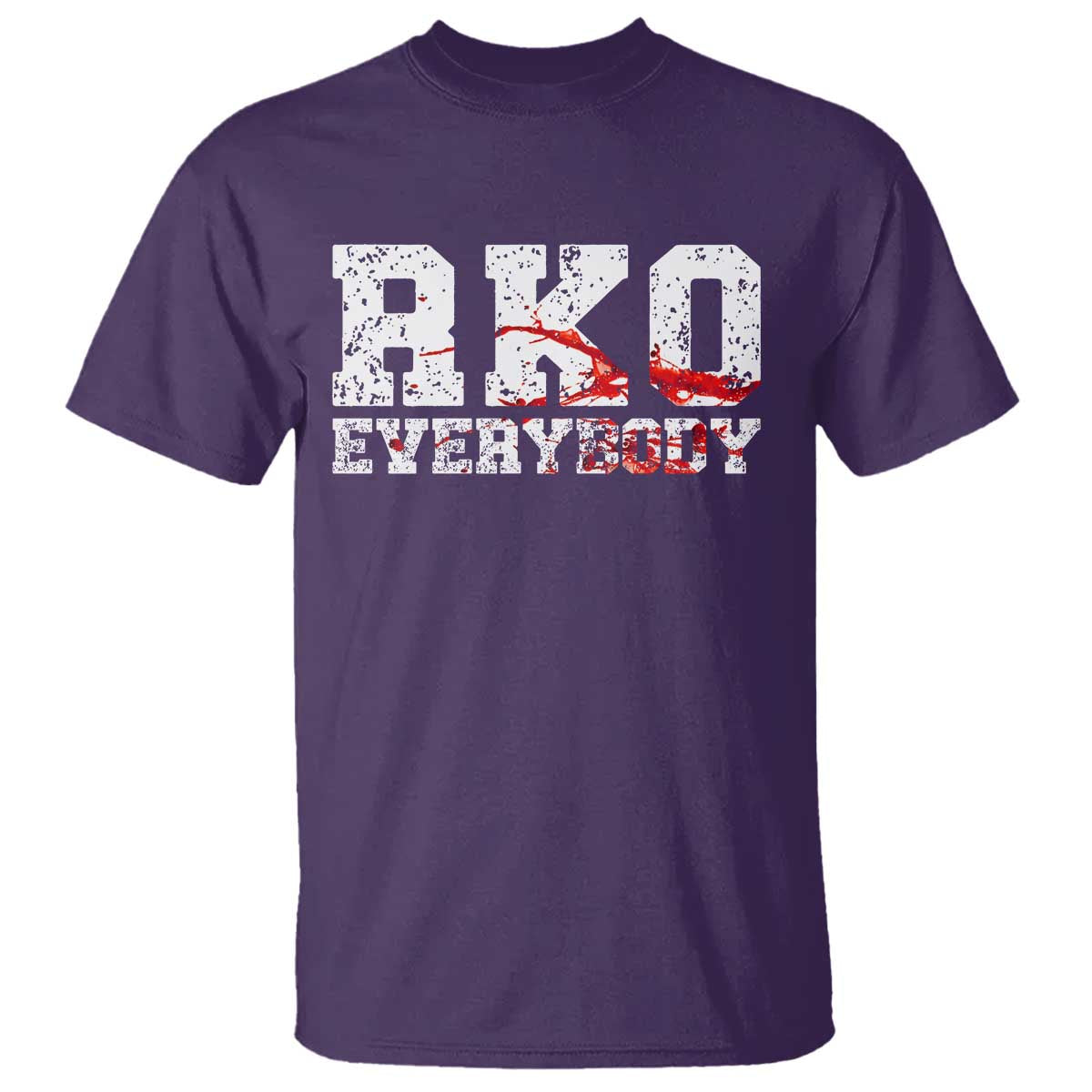 RKO Everybody Blood T Shirt - Wrestling Fan Graphic Tee - Bold Statement Shirt TS10 Purple Print Your Wear