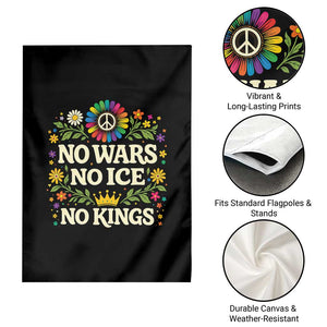No Wars No ICE No Kings Garden Flag Floral Resist Anti War Protest TS10 Print Your Wear