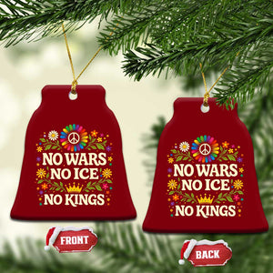 No Wars No ICE No Kings Ceramic Ornament Floral Resist Anti War Protest TS10 Print Your Wear