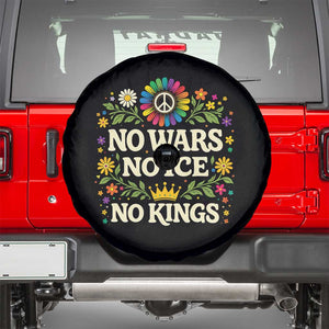 No Wars No ICE No Kings Spare Tire Cover Floral Resist Anti War Protest TS10 Black Print Your Wear
