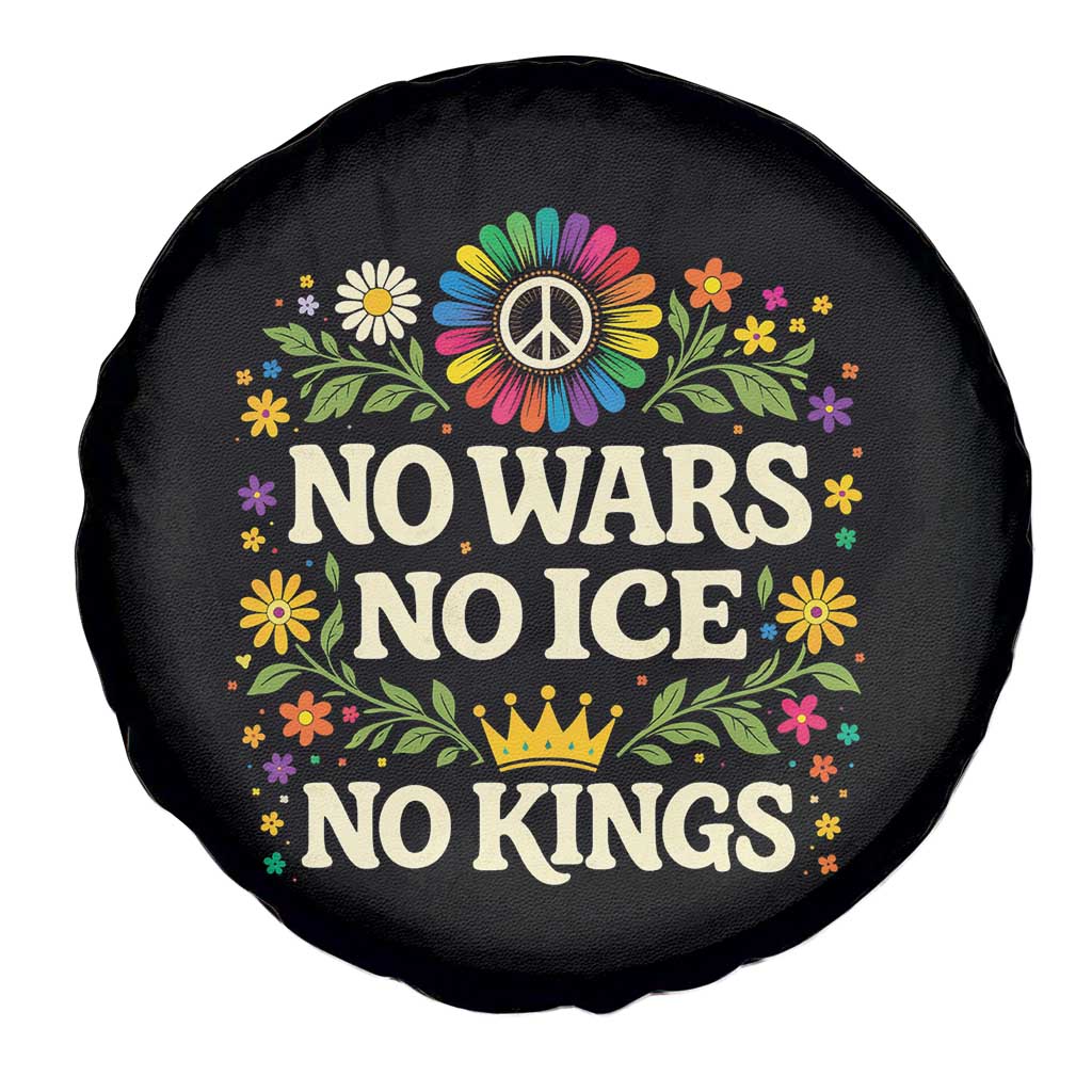 No Wars No ICE No Kings Spare Tire Cover Floral Resist Anti War Protest TS10 Print Your Wear