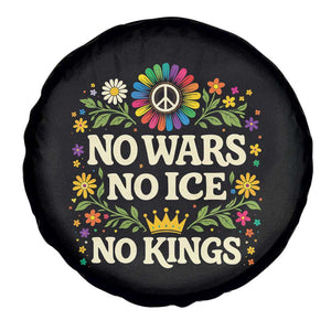 No Wars No ICE No Kings Spare Tire Cover Floral Resist Anti War Protest TS10 Print Your Wear