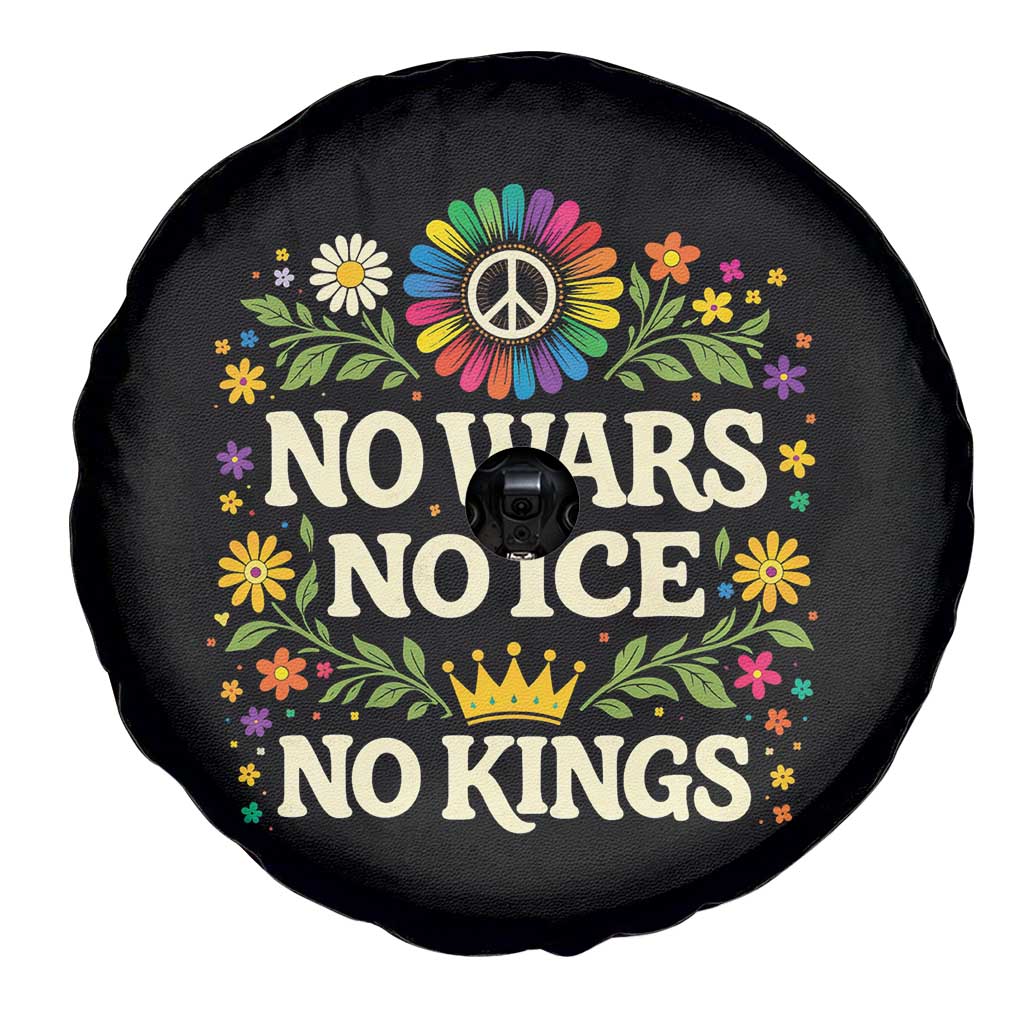 No Wars No ICE No Kings Spare Tire Cover Floral Resist Anti War Protest TS10 Print Your Wear