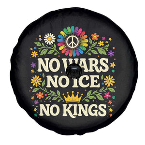 No Wars No ICE No Kings Spare Tire Cover Floral Resist Anti War Protest TS10 Print Your Wear