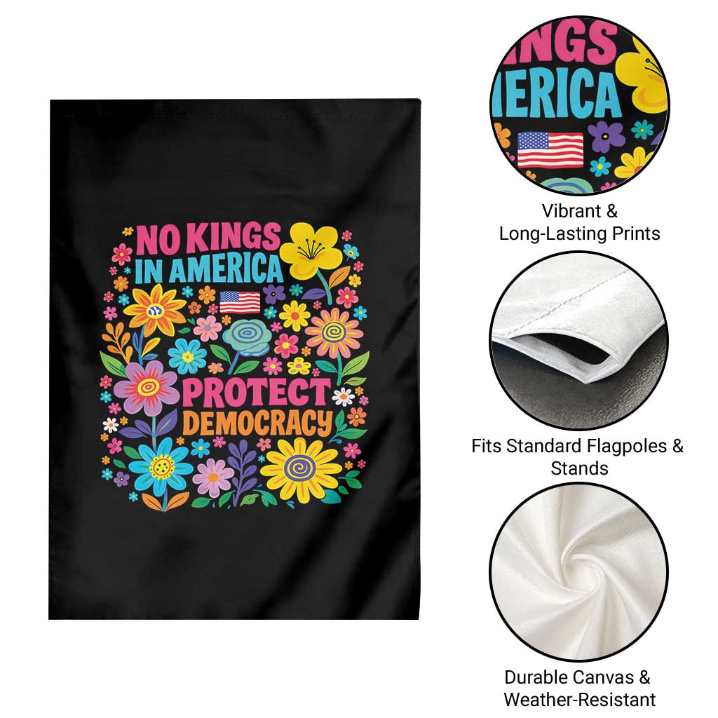 No Kings In America Protest Democraty Garden Flag Floral Resist TS10 Print Your Wear