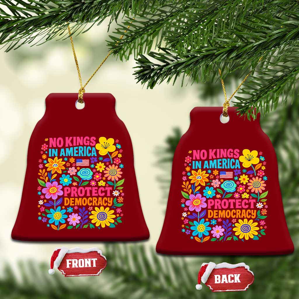 No Kings In America Protest Democraty Ceramic Ornament Floral Resist TS10 Print Your Wear