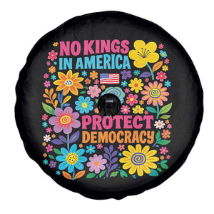 No Kings In America Protest Democraty Spare Tire Cover Floral Resist TS10 Print Your Wear