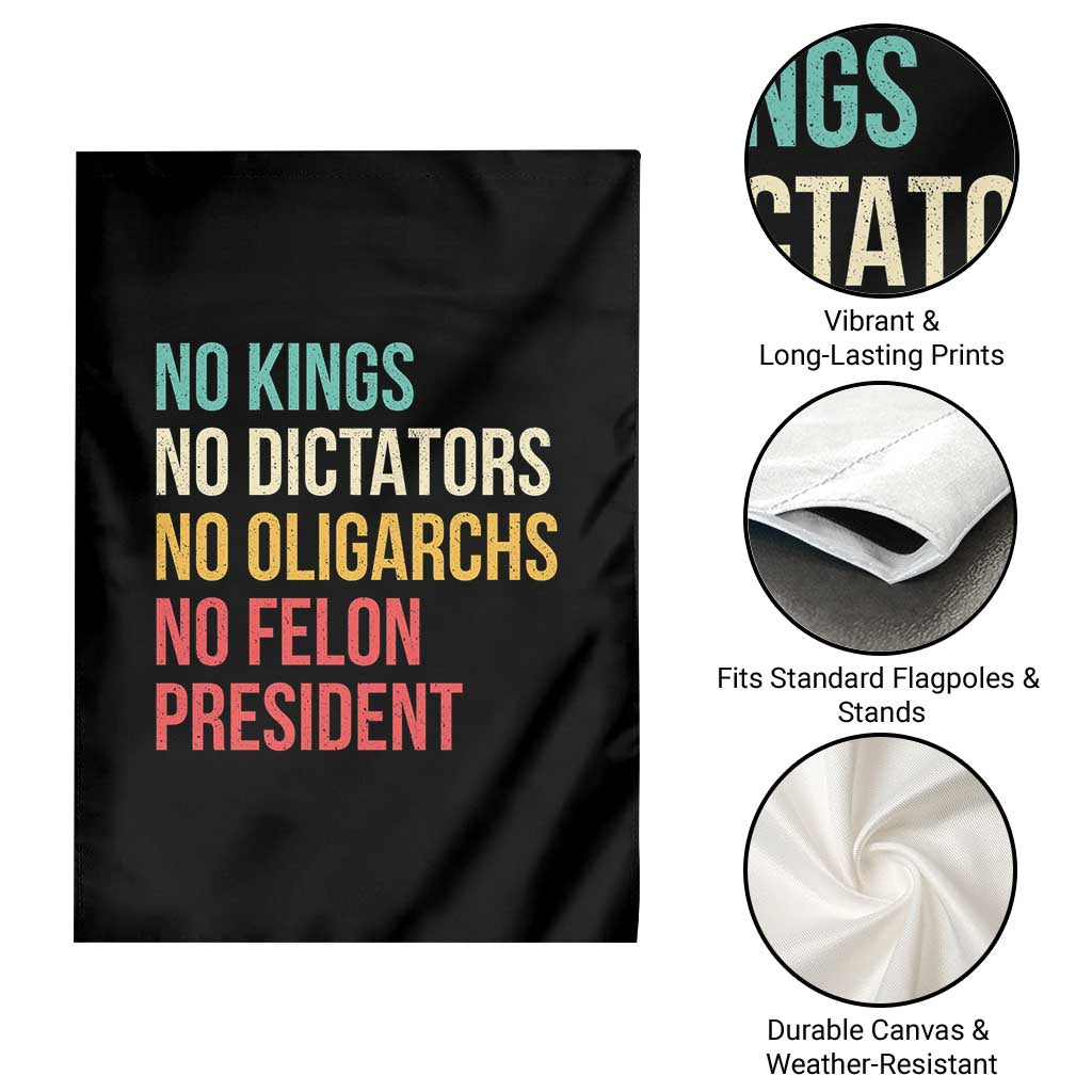 No Kings Garden Flag Retro Resistance TS10 Print Your Wear