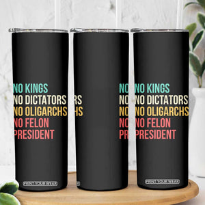 No Kings Skinny Tumbler Retro Resistance TS10 Print Your Wear