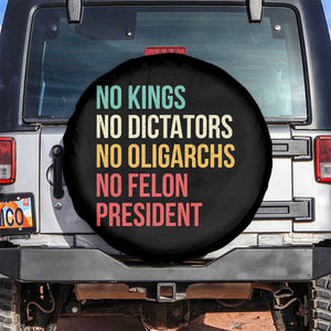 No Kings Spare Tire Cover Retro Resistance TS10 No hole Black Print Your Wear