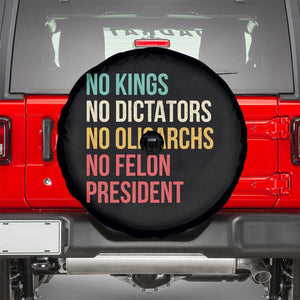 No Kings Spare Tire Cover Retro Resistance TS10 Black Print Your Wear