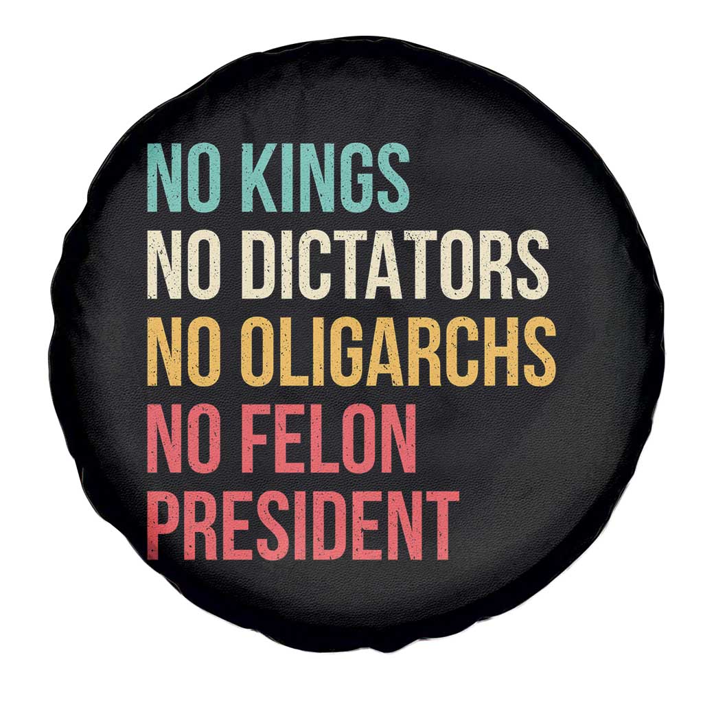No Kings Spare Tire Cover Retro Resistance TS10 Print Your Wear