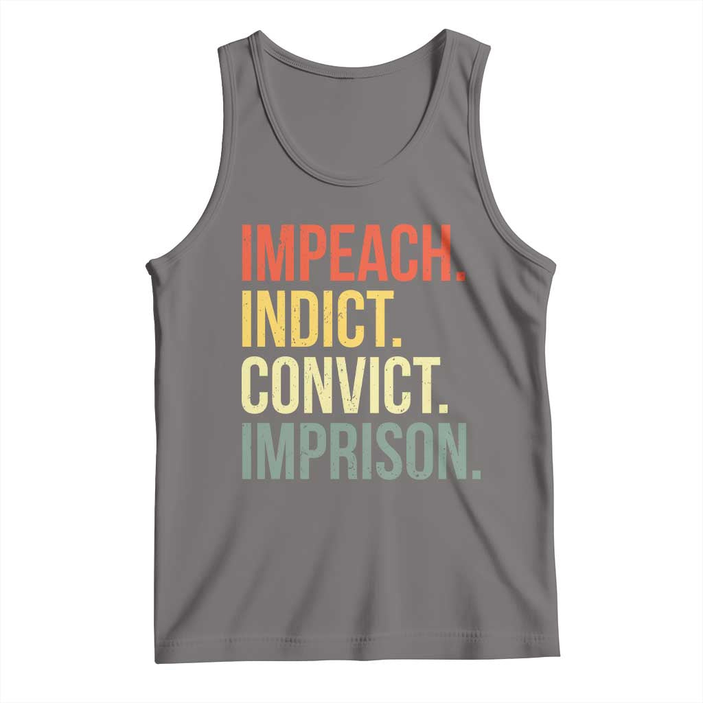 Impeach Indict Convict Imprison Tank Top Subtle FDT TS10 Deep Heather Print Your Wear