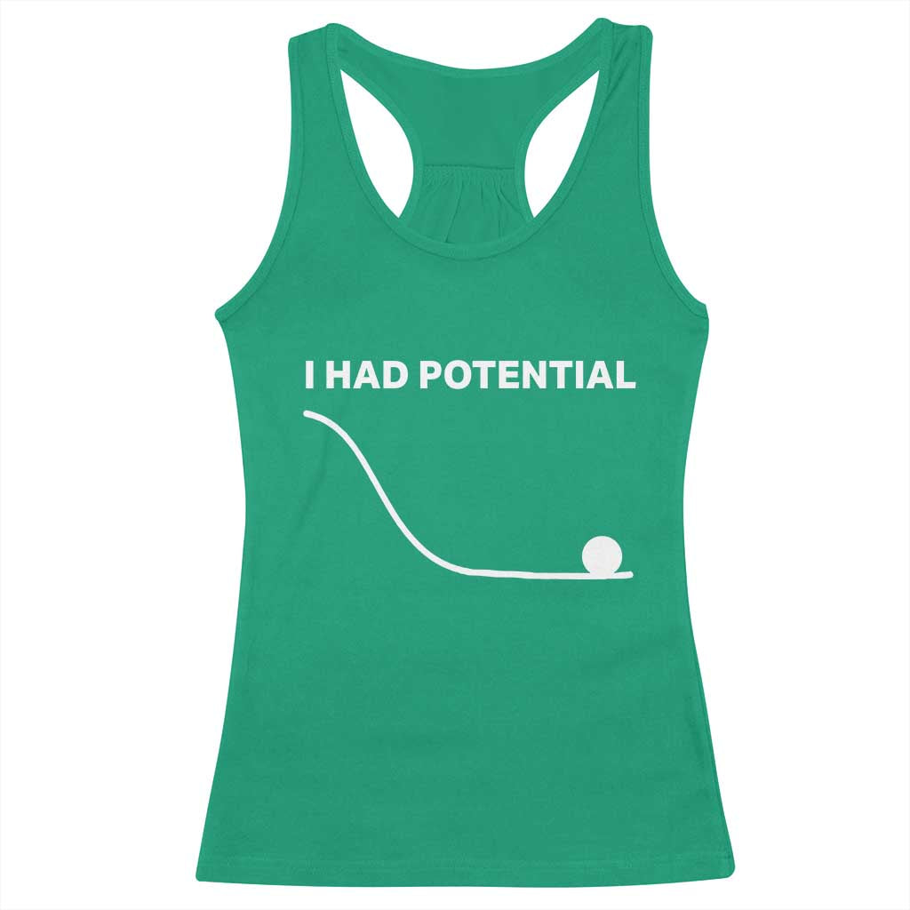 I Had Potential Racerback Tank Top Funny Sci Fi TS10 Irish Green Print Your Wear