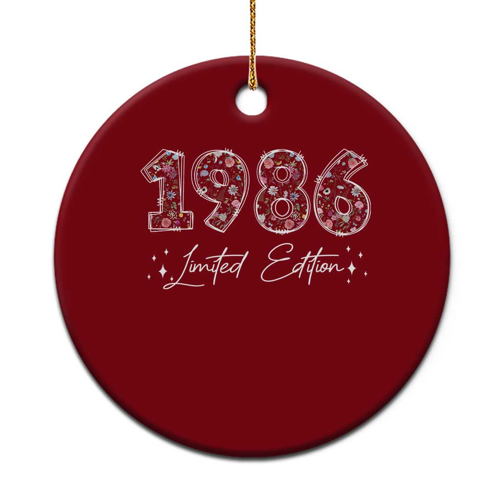 40th Birthday Ceramic Ornament Floral 1986 40 Year Old Birthday Gifts For Women TS10 1pc Red Print Your Wear