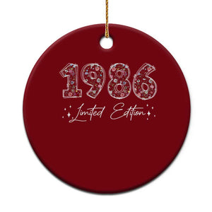 40th Birthday Ceramic Ornament Floral 1986 40 Year Old Birthday Gifts For Women TS10 1pc Red Print Your Wear