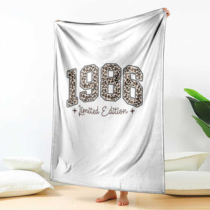 1986 Retro Birthday Throw Blanket 40 Year Old Leopard 40th Birthday Gifts For Women TS10 Print Your Wear