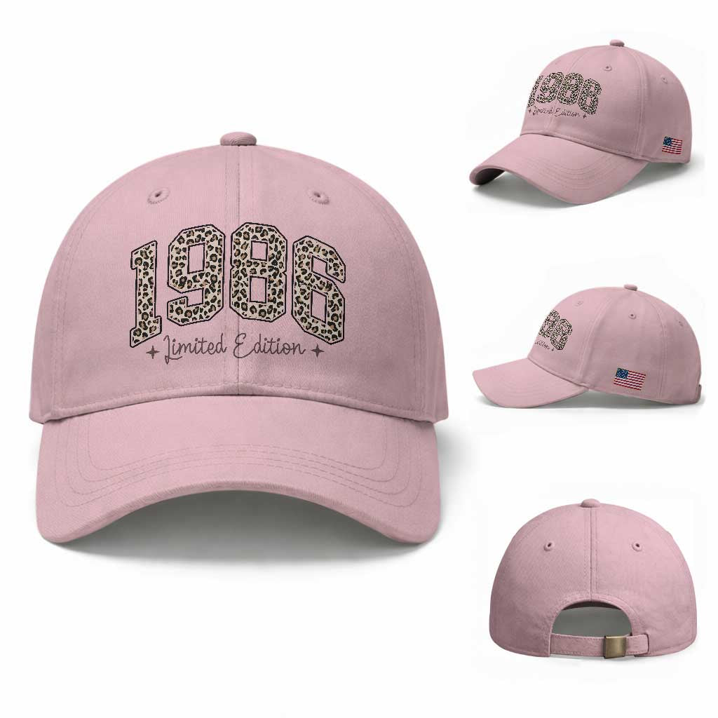 1986 Retro Birthday Baseball Cap 40 Year Old Leopard 40th Birthday Gifts For Women TS10 Baseball Cap Universal Fit Light Pink Print Your Wear